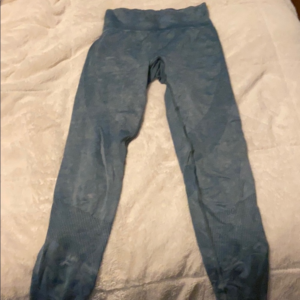 Pink Acid Wash Seamless Leggings
